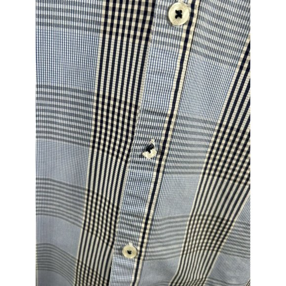 Tailored Originals Blue Plaid Long Sleeve Button Up Men’s Dress Shirt Size S - Picture 7 of 11